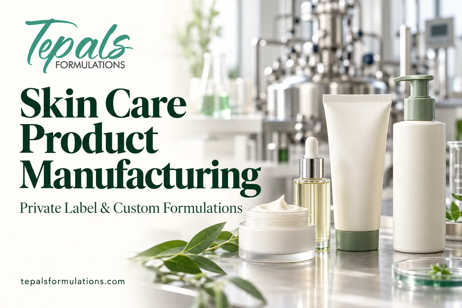 Skin care product manufacturing by Tepals Formulations